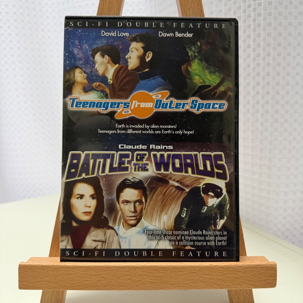 Double Feature Teenagers From Outer Space  Battle of the Worlds DVD New Slimcase